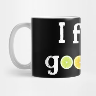 I Feel Good Lemon Orange Lime Red Orange Yellow Green Citrus Mug